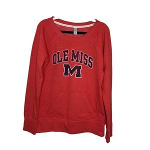 Ole Miss Rebels Sweatshirt Men's Medium Red University of Mississippi